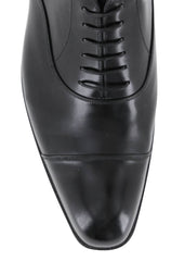 Silvano Lattanzi Black Leather Cap Toe Oxford Shoes - (590) - Parent