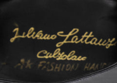 Silvano Lattanzi Black Leather Cap Toe Oxford Shoes - (590) - Parent
