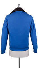 Svevo Parma Blue Solid Cashmere Fur Jacket - (475) - Parent