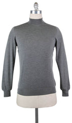 $900 Svevo Parma Gray Mock Turtleneck Sweater - M/50 - (SV930263)