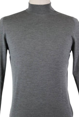 $900 Svevo Parma Gray Mock Turtleneck Sweater - (SV930263) - Parent