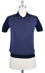 $600 Svevo Parma Purple Polka Dot Cotton Polo - (SV9302615) - Parent