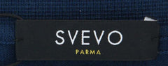 $600 Svevo Parma Navy Blue Solid Cotton Polo - (SV9302612) - Parent