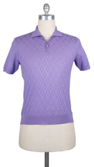 $600 Svevo Parma Purple Argyle Cotton Polo - Large/52 - (SV9302614)