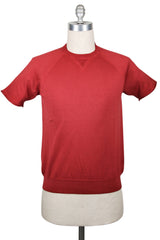 Svevo Parma Red Vintage Wash Crewneck Cotton T-Shirt - (GZ) - Parent