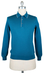 Svevo Parma Blue Cashmere Blend Polo Sweater - (SV823231) - Parent