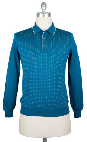 Svevo Parma Blue 1/4 Button Polo Sweater