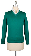 Svevo Parma Green Cashmere Sweater - V-Neck - (S124189) - Parent