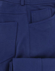 Svevo Parma Blue Solid Stretch Pants - (444) - Parent