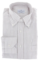 Truzzi Pink Striped Cotton Blend Dress Shirt - Slim - 15.5/39 - (7T)