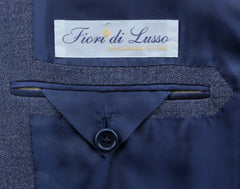 Fiori Di Lusso Blue Wool Blend Melange Suit - (BN322211) - Parent