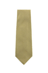 Kiton Yellow Striped Silk Tie (1430)