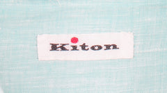 Kiton Green Solid Cotton Shirt - Slim - (KT0629228) - Parent