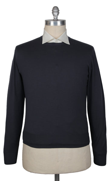 Kiton Dark Gray Wool Crewneck Sweater - (SV10122217) - Parent