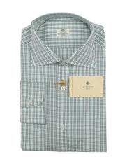 Luigi Borrelli Green Check Cotton Shirt - Extra Slim - 16/41 - (LB11192210)