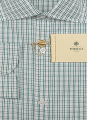 Luigi Borrelli Green Check Cotton Shirt - Extra Slim - (LB11192210) - Parent