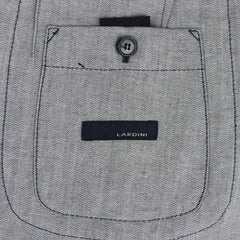 Lardini Denim Blue Cotton Solid Sportcoat - (32902BV1) - Parent