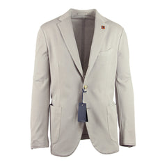 Lardini Light Gray Cotton Solid Sportcoat - 36/46 - (336AV13910TO)