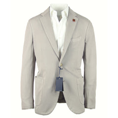 Lardini Light Gray Cotton Solid Sportcoat - (336AV13910TO) - Parent