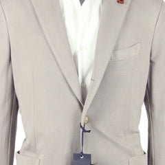 Lardini Light Gray Cotton Solid Sportcoat - (336AV13910TO) - Parent