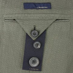 Lardini Olive Green Cotton Solid Sportcoat - (372AV44551TC) - Parent