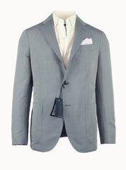 Lardini Blue Cotton Solid Sportcoat - (PS32546AE1068) - Parent