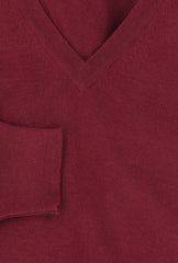 Svevo Parma Burgundy Red V-Neck Sweater - (SV10192212) - Parent