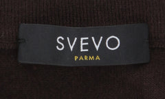 Svevo Parma Dark Brown Cashmere Blend V-Neck Sweater - (SV1019229) - Parent