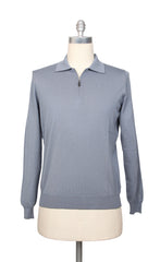 Svevo Parma Gray Wool 1/4 Zip Polo Sweater - (SV928221) - Parent