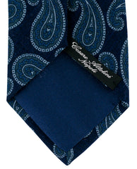 Cesare Attolini Blue Paisley Tie - 3.25" x 58" - (CATIEX216)