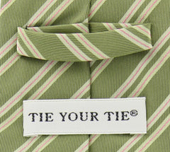 Tie Your Tie Green Stripes Tie - 3.25"