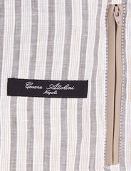 Cesare Attolini Beige Leather Jacket - Zipper Front - 40/50