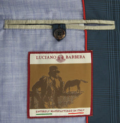 Luciano Barbera Blue Plaid Jacket - 40/50 - (111064/35133/88)