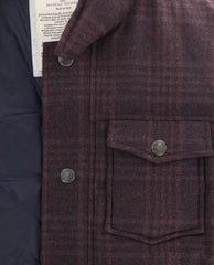 Brunello Cucinelli Dark Brown Plaid Vest - (BC911175) - Parent