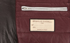 Brunello Cucinelli Dark Brown Leather Windbreaker - (BC929175) - Parent