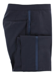Brunello Cucinelli Navy Blue Solid Wool Blend Pants - Slim - 28/44 - (RE)