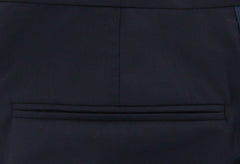Brunello Cucinelli Navy Blue Solid Wool Blend Pants - Slim - (RE) - Parent