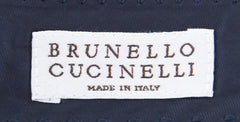 Brunello Cucinelli Navy Blue Solid Wool Blend Pants - Slim - (RE) - Parent
