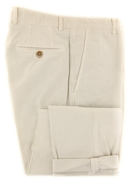 Brunello Cucinelli Beige Solid Pants - Slim - (BCR0050M79WC161) - Parent
