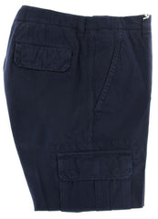 Brunello Cucinelli Navy Blue Solid Cotton Pants - Slim - (927) - Parent