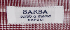 Barba Napoli Burgundy Red Plaid Shirt - Slim - 14.5/37 - (D2U13T178)