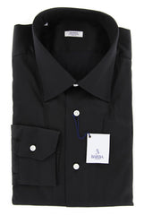 Barba Napoli Black Solid Shirt - Slim - 14.5/37 - (BN220095307)