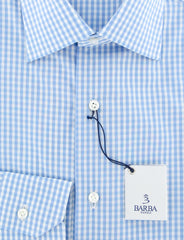 Barba Napoli Blue Check Shirt - Slim - (BN8504WU10T) - Parent