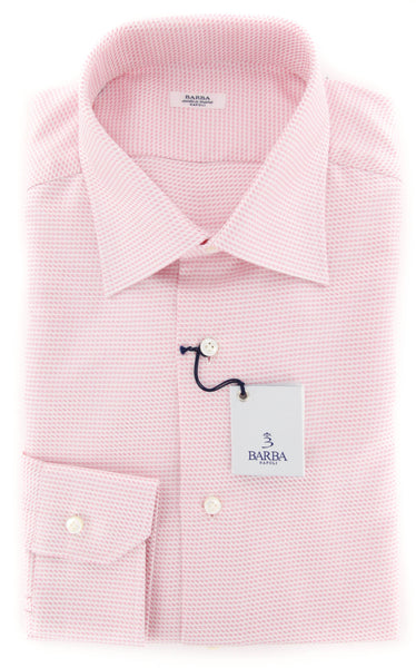 Barba Napoli Pink Shirt - Slim - Size 16 (US) / 41 (EU) - (D2U10T251507)