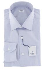 Barba Napoli Light Blue Solid Cotton Shirt - Slim - 15/38 - (813)