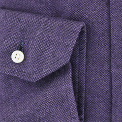 Barba  Napoli Purple Solid Cotton Shirt - Slim - (820) - Parent