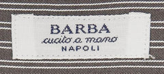 Barba Napoli Brown Striped Shirt - Slim - 15.75/40 - (D2U10T310719)