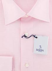 Barba Napoli Pink Solid Shirt - Slim - 15/38 - (D2U10T343603)