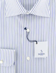 Barba Napoli Blue Striped Shirt - Slim - (D2U33RPZA714M) - Parent
