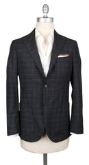 Barba Napoli Dark Blue Wool Plaid Sportcoat - 38/48 - (BNGULELLO73281121)